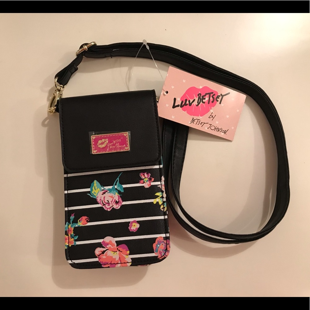 Betsey Johnson Wallet On Strings Smartphone Crossbody
